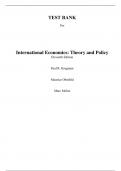 International Economics  Theory and Policy, 11e Paul Krugman, Maurice Obstfeld, Marc Melitz (Test Bank)