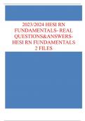 2023/2024 HESI RN FUNDAMENTALS- REAL QUESTIONS&ANSWERS-HESI RN FUNDAMENTALS 2 FILES