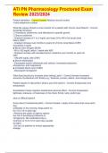 ATI PN Pharmacology Proctored Exam Review 2023&sol;2024