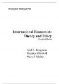 International Economics Theory and Policy, 12e Paul Krugman, Maurice Obstfeld, Marc Melitz (Instructor Manual)