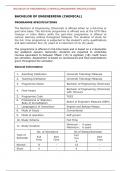 BACHELOR OF ENGINEERING &lpar;CHEMICAL&rpar;PROGRAMME SPECIFICATIONS