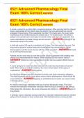 6521 Advanced Pharmacology Final Exam 100% Correct ANSWER