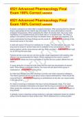 6521 Advanced Pharmacology Final Exam 100&percnt; Correct ANSWER