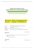 NURS 6051 ADVANCED PATHOPHYSIOLOGY EXAMS FINALS AND MIDTERM WITH ANSWERS