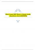 West Coast EMT Block 4 Study Guide _Questions And ANSWERs