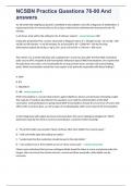 NCSBN Practice Questions 76-90 And answers