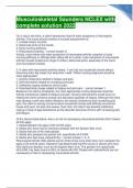 Musculoskeletal Saunders NCLEX with complete solution 2022 Updated