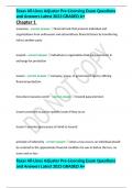 Texas All-Lines Adjuster Pre-Licensing Exam Questions and Answers Latest 2023 GRADED A&plus;