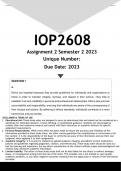 IOP2608 Assignment 2 (ANSWERS) Semester 2 2023 - DISTINCTION GUARANTEED