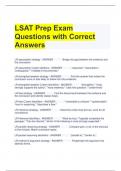 LSAT Prep Exam Questions with Correct Answers
