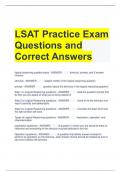 LSAT Practice Exam Questions and Correct Answers
