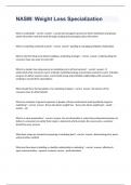 NASM&colon; Weight Loss Specialization  exam 2023 with 100&percnt; correct answer