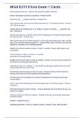 WGU D271 China Exam 1 Cards