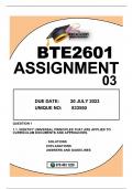 BTE2601 ASSIGNMENT 3 2023
