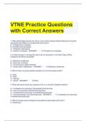 VTNE Practice Questions with Correct Answers