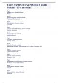 Flight Paramedic Certification Exam Solved 100&percnt; correct&excl;&excl;
