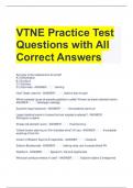 VTNE Practice Test Questions with All Correct Answers