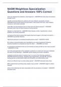 NASM Weightloss Specialization Questions and Answers 100&percnt; Correct