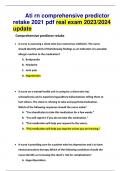  PACKAGE / BUNDLE (RETAKES)  Ati  comprehensive predictor retake  real exam 2023/2024 update Comprehensive predictor retake
