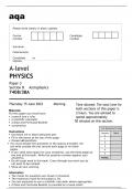 aqa A-level PHYSICS Paper 3 Section B - Astrophysics (7408/3BA) June 2023 Question Paper.