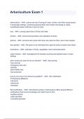 Arboriculture Exam 1 All Questions Included  &lpar;Answered&rpar;