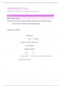 Propedeutica - samenvatting