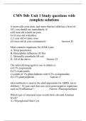 CMN 568- Unit 1 Study questions with complete solutions