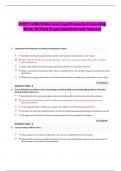 COUN 6306 Ethics and Legal Issues in Counseling Week 10 Final Exam Questions and Answers