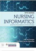 NURSING INFORMATICS AND THE FOUNDATION OF KNOWLEDGE 5TH EDITION MCGONIGLE TEST BANK | COMPLETE GUIDE A+