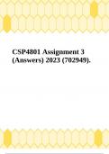 CSP4801 Assignment 3 &lpar;Answers&rpar; 2023 &lpar;702949&rpar;&period;