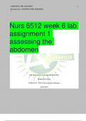 Nurs 6512 week 6 lab assignment 1 assessing the abdomen
