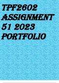 TPF2602 ASSIGNMENT 51 2023 PORTFOLIO