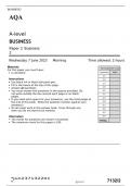 AQA  A-level BUSINESS Paper 2 Business 2  Wednesday 7 June 2023