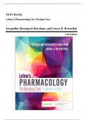Test Bank - Lehnes Pharmacology for Nursing Care, 11th Edition (Burchum, 2022), Chapter 1-112 | All Chapters
