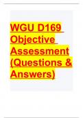 WGU D169 Objective Assessment(Questions & Answers)