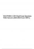 MA279/BSC2 AP2 Final Exam Questions With Correct Answers | Latest Graded A+