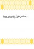 Portage Learning BIO 171 L8_ Lab Exam 8_ Essential Microbiology with Lab.