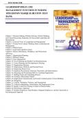 TEST BANK FOR LEADERSHIP ROLES AND MANAGEMENT FUNCTIONS IN NURSING 10TH EDITION MARQUIS HUSTON TEST BANK