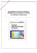WILLIHNGANZ ALL FOR CLAYTONS BASIC PHARMACOLOGY FOR NURSES 18TH EDITION ALL CHAPTERS | Complete Guide WITH justified answers