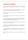 nicet level 1  &vert; Questions and Answers with complete solution