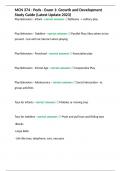 MCN 374 - Peds - Exam 1&colon; Growth and Development Study Guide &lpar;Latest Update 2023&rpar;