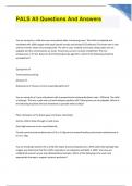 PALS All Questions And Answers  2023&sol;2024