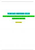 NURS 6635 MIDTERM EXAM/6635 PMHNP| Questions, Answers and Explanations - Complete Solutions