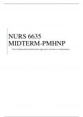 NRNP 6635 Midterm Exam 2022&sol;2023 &lbrack;100&percnt; correct answers & explanations&rsqb;