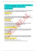 ATI Pharmacology Proctor 2019 GRADED A  LATEST VERSION WITH NGN 	 QUESTIONS	 	