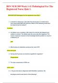BSN NUR 309 Week 1-11 Pathological For The Registered Nurse Quiz 1&period;