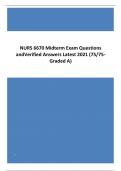 NURS 6670 Midterm Exam Questions and Verified Answers Latest 2021 (75/75- Graded A)