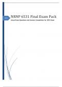 NRNP 6531 Final Exam Pack | Actual Exam Compilation 2019- 2022 Best for 2023 Exam | 100% Verified Q&A