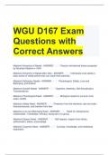 WGU D167 Exam Questions with Correct Answers