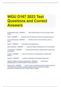  WGU D167 2023 Test Questions and Correct Answers